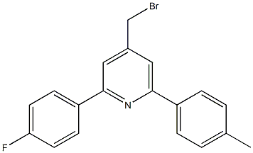 4-(bromomethyl)-2-(4-fluorophenyl)-6-p-tolylpyridine Struktur