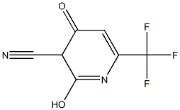 6-(trifluoromethyl)-3,4-dihydro-2-hydroxy-4-oxopyridine-3-carbonitrile Struktur