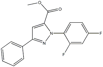 methyl 1-(2,4-difluorophenyl)-3-phenyl-1H-pyrazole-5-carboxylate Struktur