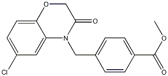 methyl 4-((6-chloro-2,3-dihydro-3-oxobenzo[b][1,4]oxazin-4-yl)methyl)benzoate Struktur