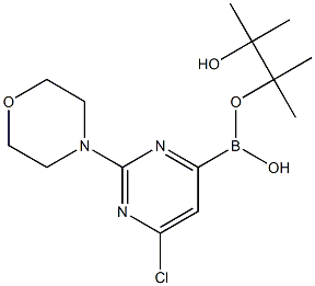 2-MORPHOLINO-6-CHLOROPYRIMIDINE-4-BORONIC ACID PINACOL ESTER Struktur