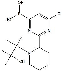 2-PIPERIDINE-6-CHLOROPYRIMIDINE-4-BORONIC ACID PINACOL ESTER Struktur