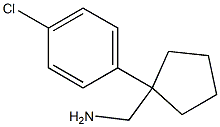 1-[1-(4-CHLOROPHENYL)CYCLOPENTYL]METHANAMINE Struktur