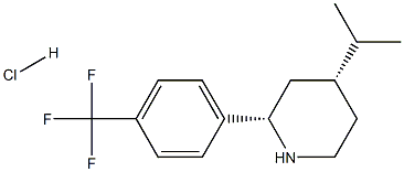 CIS-4-ISOPROPYL-2-[4-(TRIFLUOROMETHYL)PHENYL]PIPERIDINE HYDROCHLORIDE Struktur