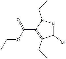 ETHYL 3-BROMO-1,4-DIETHYL-1H-PYRAZOLE-5-CARBOXYLATE Struktur