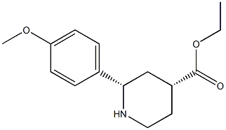 ETHYL CIS-2-(4-METHOXYPHENYL)PIPERIDINE-4-CARBOXYLATE Struktur