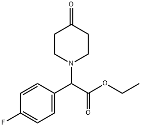 ETHYL (4-FLUOROPHENYL)-(4-OXO-PIPERIDIN-1-YL)ACETATE Struktur