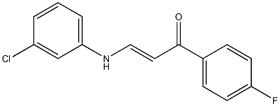 3-(3-chloroanilino)-1-(4-fluorophenyl)prop-2-en-1-one Struktur