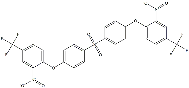 2-nitro-1-[4-({4-[2-nitro-4-(trifluoromethyl)phenoxy]phenyl}sulfonyl)phenoxy]-4-(trifluoromethyl)benzene Struktur