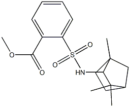 methyl 2-{[(1,3,3-trimethylbicyclo[2.2.1]hept-2-yl)amino]sulfonyl}benzoate Struktur