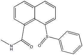 N1-methyl-8-(phenylsulfinyl)-1-naphthamide Struktur