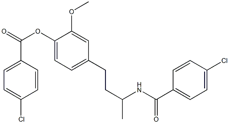 4-{3-[(4-chlorobenzoyl)amino]butyl}-2-methoxyphenyl 4-chlorobenzoate Struktur