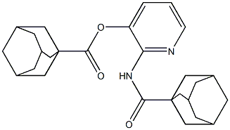 2-[(1-adamantylcarbonyl)amino]-3-pyridyl adamantane-1-carboxylate Struktur