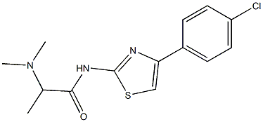 N1-[4-(4-chlorophenyl)-1,3-thiazol-2-yl]-2-(dimethylamino)propanamide Struktur