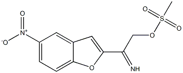 2-{[(methylsulfonyl)oxy]ethanimidoyl}-5-nitro-1-benzofuran Struktur