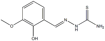 2-(2-hydroxy-3-methoxybenzylidene)hydrazine-1-carbothioamide Struktur