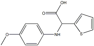 2-(4-methoxyanilino)-2-(2-thienyl)acetic acid Struktur