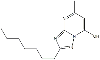 2-heptyl-5-methyl[1,2,4]triazolo[1,5-a]pyrimidin-7-ol Struktur