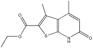 ethyl 3,4-dimethyl-6-oxo-6,7-dihydrothieno[2,3-b]pyridine-2-carboxylate Struktur