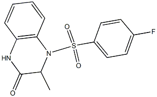 4-[(4-fluorophenyl)sulfonyl]-3-methyl-3,4-dihydro-2(1H)-quinoxalinone Struktur