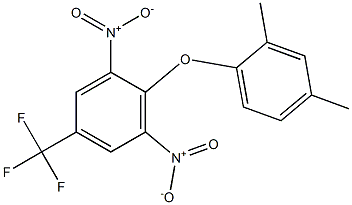 2-(2,4-dimethylphenoxy)-1,3-dinitro-5-(trifluoromethyl)benzene Struktur