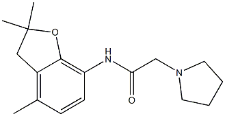 2-(1-pyrrolidinyl)-N-(2,2,4-trimethyl-2,3-dihydro-1-benzofuran-7-yl)acetamide Struktur