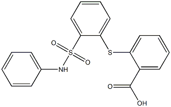 2-{[2-(anilinosulfonyl)phenyl]thio}benzoic acid Struktur