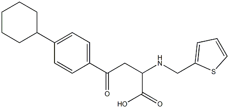 4-(4-cyclohexylphenyl)-4-oxo-2-[(2-thienylmethyl)amino]butanoic acid Struktur