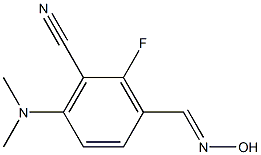 6-(dimethylamino)-2-fluoro-3-(hydroxyiminomethyl)benzonitrile Struktur