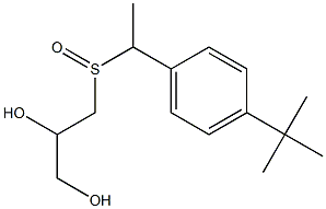 3-({1-[4-(tert-butyl)phenyl]ethyl}sulfinyl)-1,2-propanediol Struktur