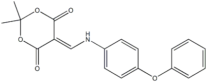 2,2-dimethyl-5-[(4-phenoxyanilino)methylene]-1,3-dioxane-4,6-dione Struktur