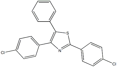 2,4-di(4-chlorophenyl)-5-phenyl-1,3-thiazole Struktur