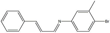 N-(4-bromo-3-methylphenyl)-N-[(E,2E)-3-phenyl-2-propenylidene]amine Struktur