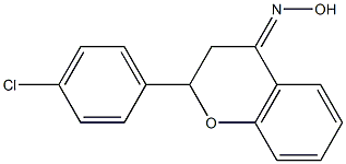 2-(4-chlorophenyl)chroman-4-one oxime Struktur