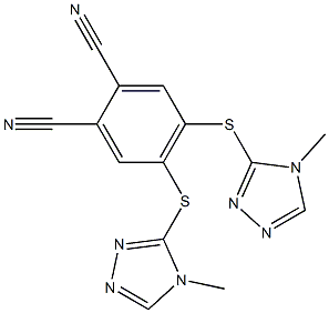 4,5-di[(4-methyl-4H-1,2,4-triazol-3-yl)thio]phthalonitrile Struktur