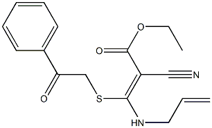 ethyl 3-(allylamino)-2-cyano-3-[(2-oxo-2-phenylethyl)thio]acrylate Struktur