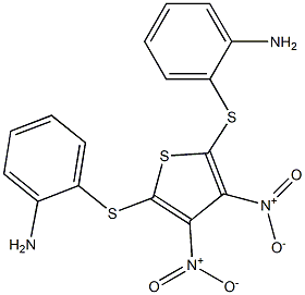 2-({5-[(2-aminophenyl)thio]-3,4-dinitro-2-thienyl}thio)aniline Struktur