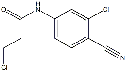 3-chloro-N-(3-chloro-4-cyanophenyl)propanamide Struktur