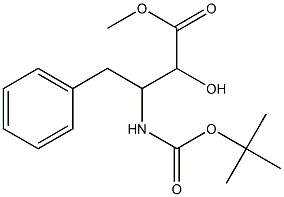 methyl 3-[(tert-butoxycarbonyl)amino]-2-hydroxy-4-phenylbutanoate Struktur