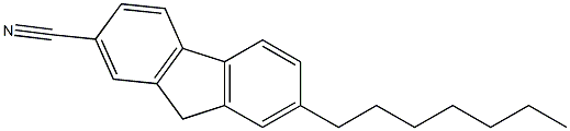 7-heptyl-9H-fluorene-2-carbonitrile Struktur