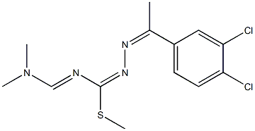 methyl N-[1-(3,4-dichlorophenyl)ethylidene]-{[(dimethylamino)methylidene]amino}methanehydrazonothioate Struktur