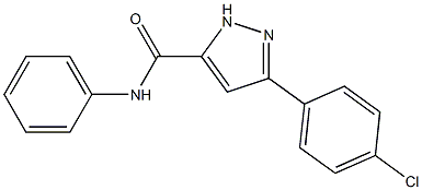 N5-phenyl-3-(4-chlorophenyl)-1H-pyrazole-5-carboxamide Struktur