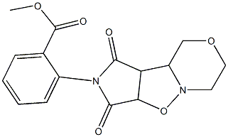 methyl 2-(1,3-dioxooctahydro-2H-pyrrolo[3',4':4,5]isoxazolo[3,2-c][1,4]oxazin-2-yl)benzenecarboxylate Struktur