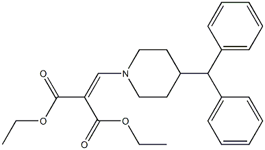 diethyl 2-[(4-benzhydrylpiperidino)methylidene]malonate Struktur