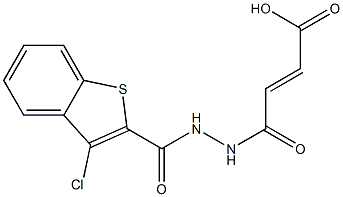 4-{2-[(3-chlorobenzo[b]thiophen-2-yl)carbonyl]hydrazino}-4-oxobut-2-enoic acid Struktur