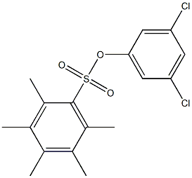 3,5-dichlorophenyl 2,3,4,5,6-pentamethylbenzene-1-sulfonate Struktur