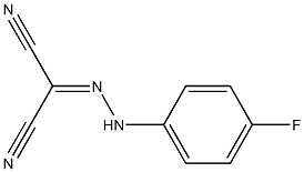 2-[2-(4-fluorophenyl)hydrazono]malononitrile Struktur