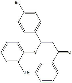 3-[(2-aminophenyl)thio]-3-(4-bromophenyl)-1-phenylpropan-1-one Struktur