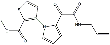 methyl 3-{2-[2-(allylamino)-2-oxoacetyl]-1H-pyrrol-1-yl}-2-thiophenecarboxylate Struktur