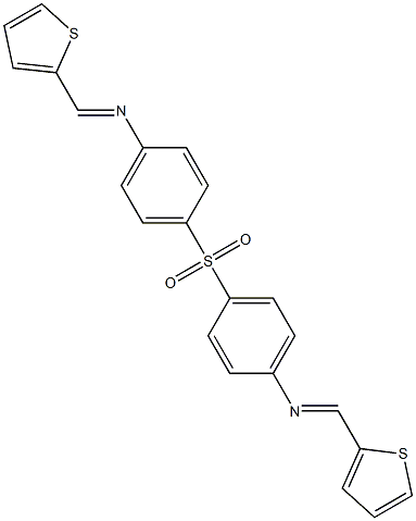 N1-(2-thienylmethylidene)-4-({4-[(2-thienylmethylidene)amino]phenyl}sulfonyl)aniline Struktur